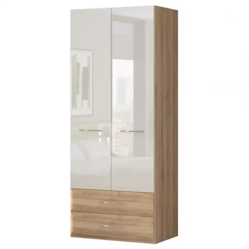 Skriňa 2d2s Gala p22/gl lakovaná pacific walnut/beige 1
