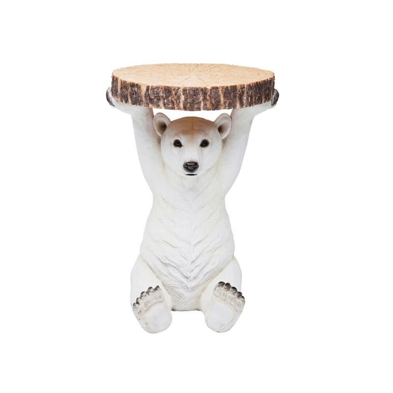 Animal príručný stolík ľadový medveď biely