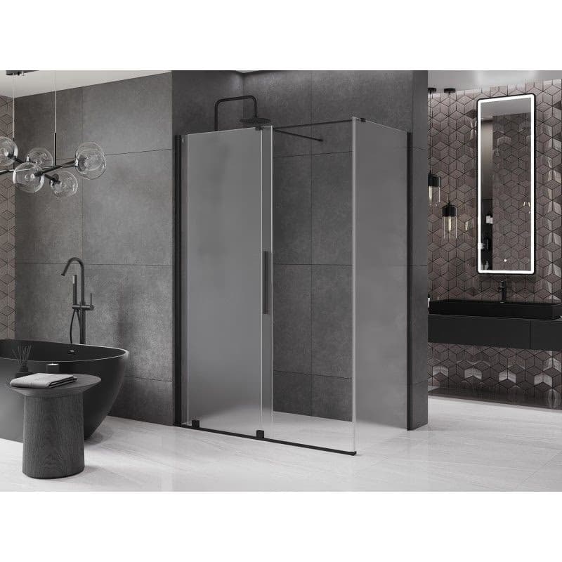 MEXEN/S - Velár sprchovací kút, posuvné dvere 150 x 75, dekor, čierna 871-150-075-31-70 2