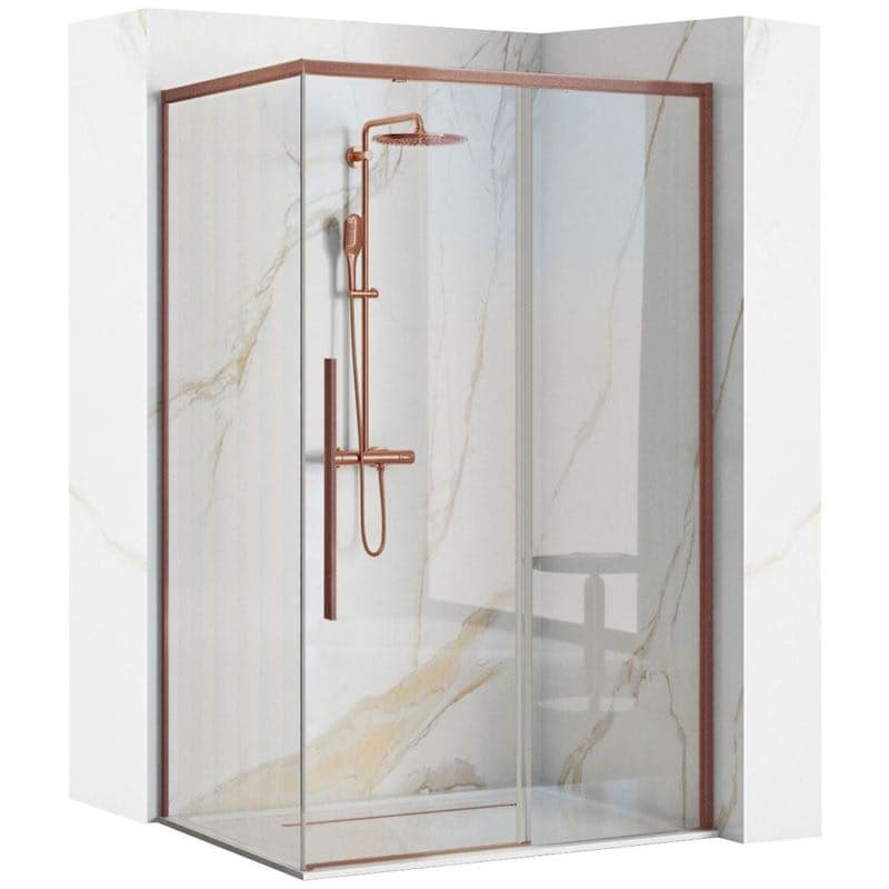 REA/S - Sprchovací kút SOLAR - Copper Brush 100x80 So sprchovou vaničkou Savoy KPL-96016 1