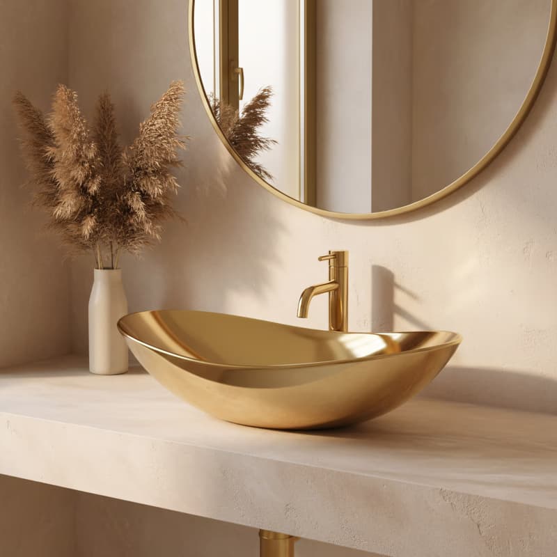 REA - Umývadlo na dosku Royal Gold REA-U4545 3