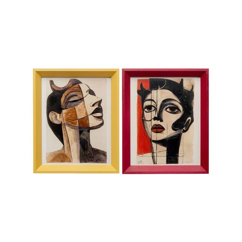 Portrait Modernism set 2 obrazov v ráme 22x27 cm