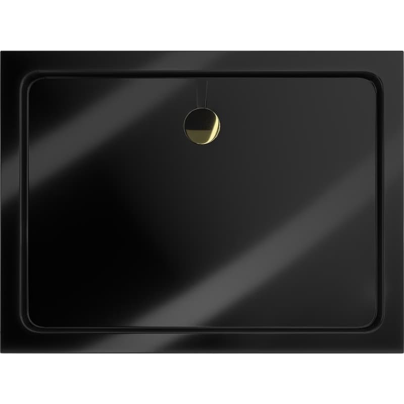 MEXEN/S - Flat sprchová vanička obdĺžniková slim 120 x 90, černá + zlatý sifón 40709012G 4