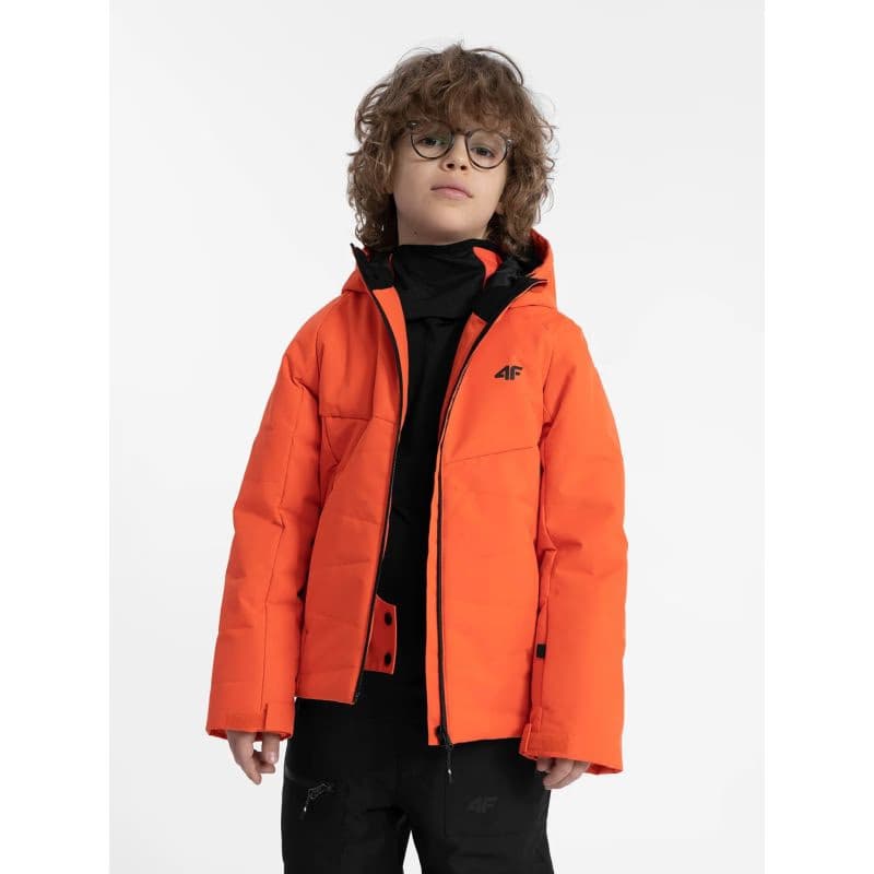 Chlapčenská lyžiarska bunda 4F JUNIOR TECHNICAL JACKET-JAW23TTJAM298-70S-ORANGE 2