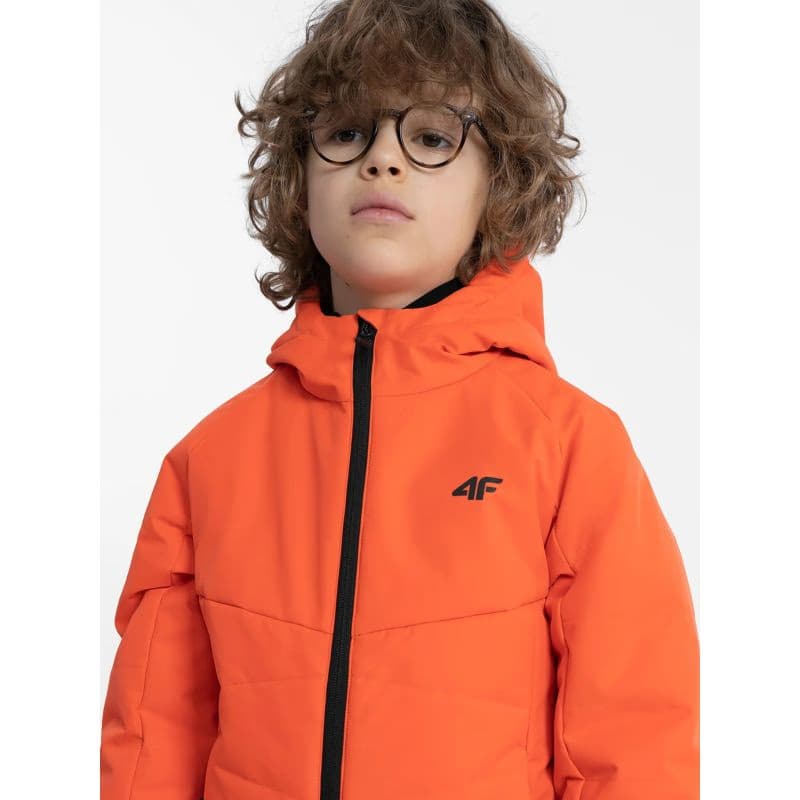 Chlapčenská lyžiarska bunda 4F JUNIOR TECHNICAL JACKET-JAW23TTJAM298-70S-ORANGE 4