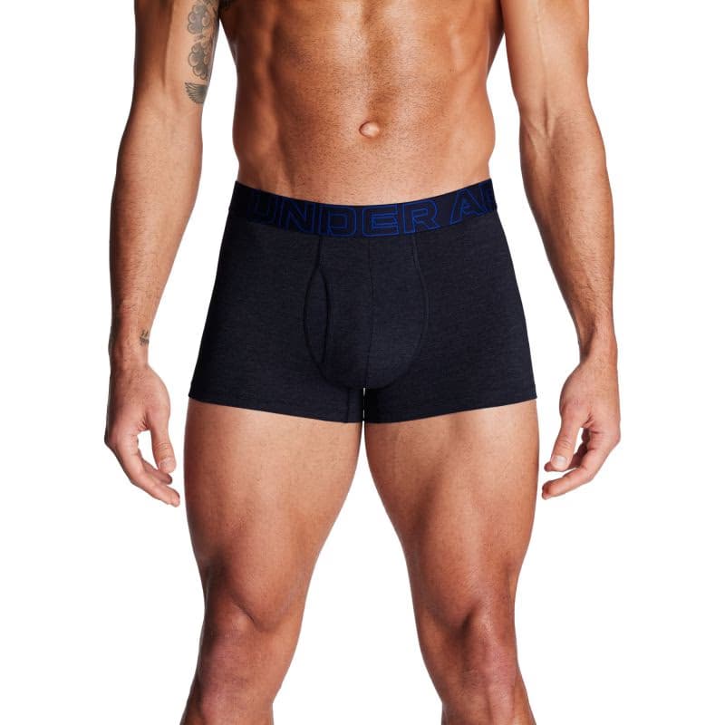 Pánske boxerky UNDER ARMOUR 3 PACK-UA PERFORMANCE COTTON SOLID 3in-BLU 2