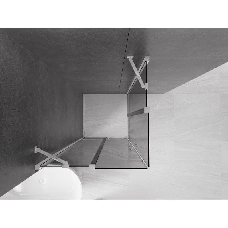 MEXEN/S - Velar Duo sprchovací kút, posuvné dvere 80 x 80, grafit, chróm 871-080-080-42-01 3