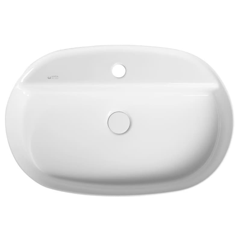 ISVEA - INFINITY OVAL keramické umývadlo na dosku, 60x40cm, biela 10NF65060 3