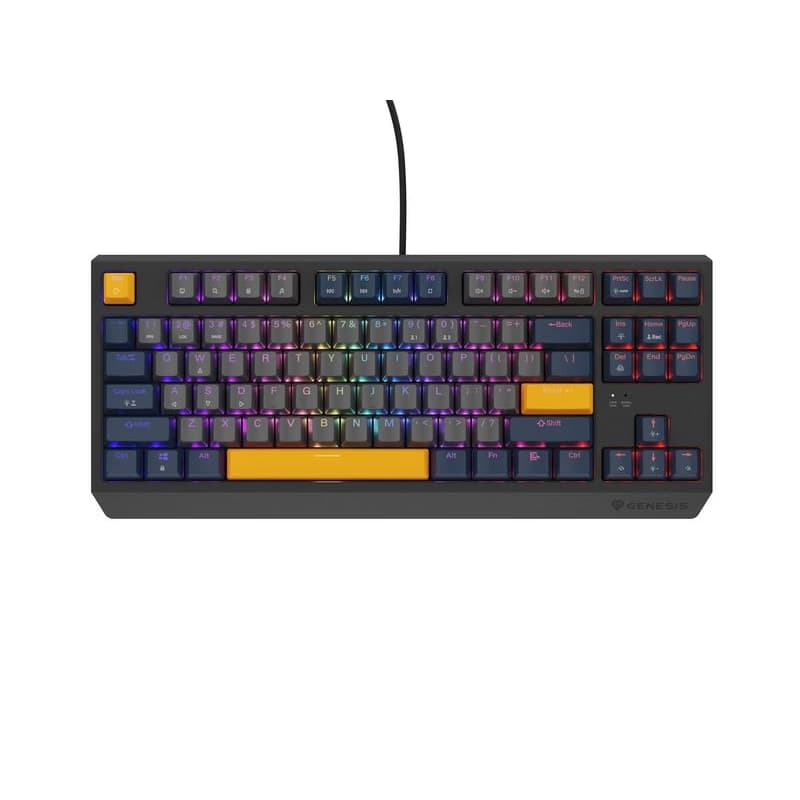 GENESIS herná klávesnica THOR 230/TKL/RGB/Outemu Panda/Drôtová USB/US layout/Naval Blue Negative 1
