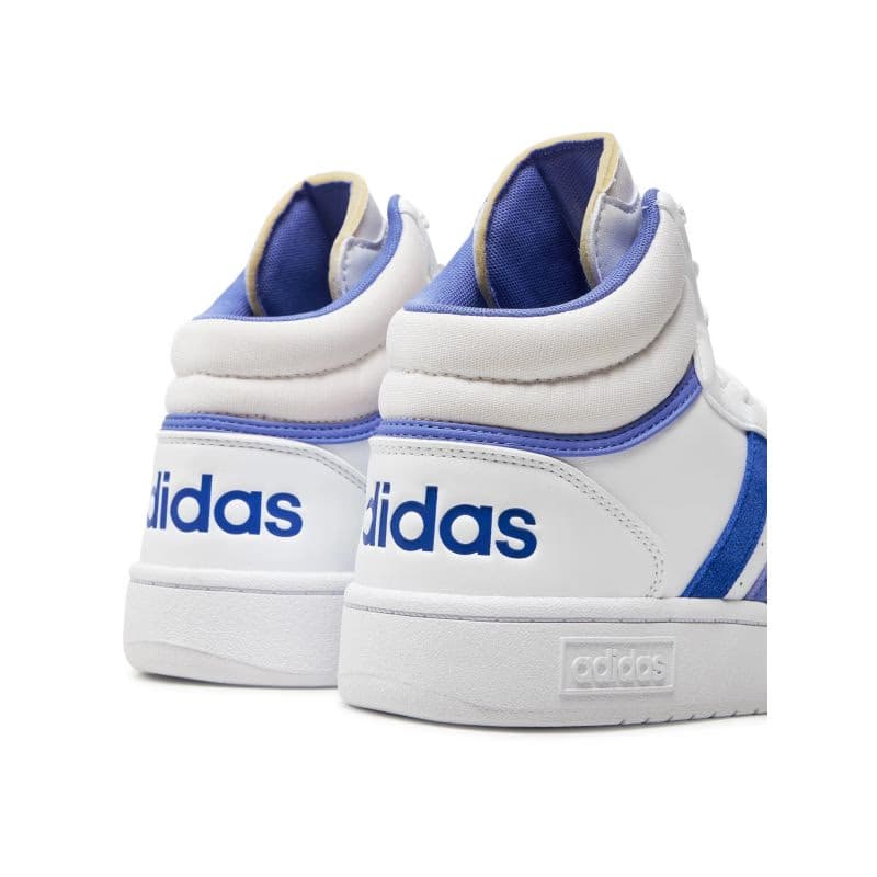 Pánska rekreačná obuv ADIDAS Hoops 3.0 Mid cloud white blue spark semi cobalt blue 5