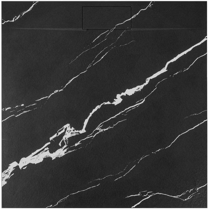 REA - Sprchová vanička Bazalt CARRARA BLACK 90x90 REA-K7003 4