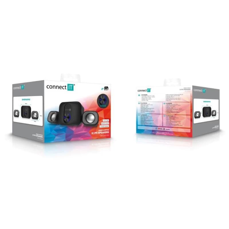CONNECT IT Reproduktory Rumble PRO PC, 2.1, USB, 3, 5mm, čierna 5