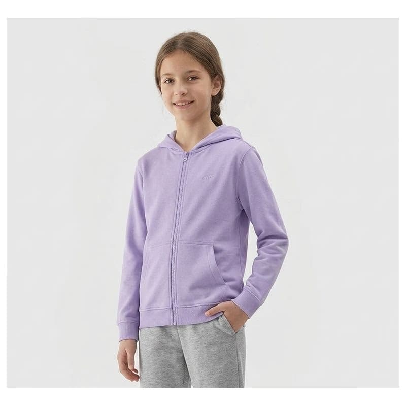 Dievčenská mikina so zipsom 4F JUNIOR SWEATSHIRT F2322-51S-VIOLET 2
