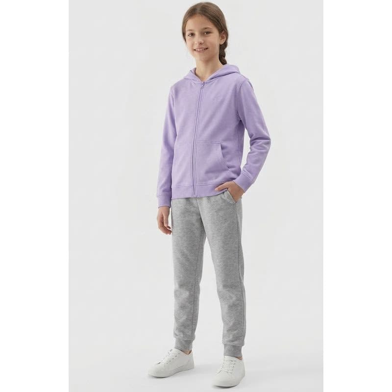 Dievčenská mikina so zipsom 4F JUNIOR SWEATSHIRT F2322-51S-VIOLET 3