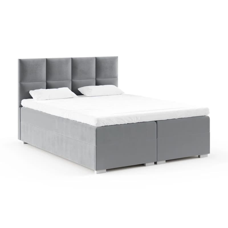 FDM Manželská posteľ PORTLAND Boxspring | sivá 180 x 200 cm 3
