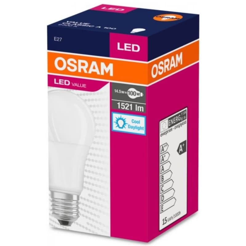 OSRAM VALUE E27 13W (14W)/865 CLA100W denný 6500k 3