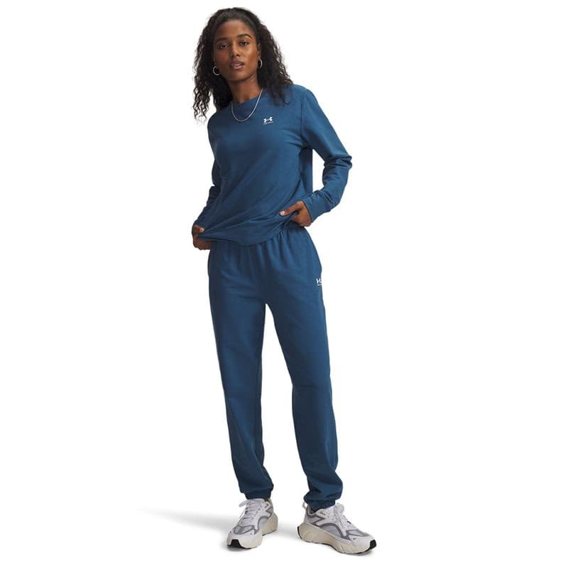 Dámske tepláky UNDER ARMOUR Sport Terry Jogger-BLU 3
