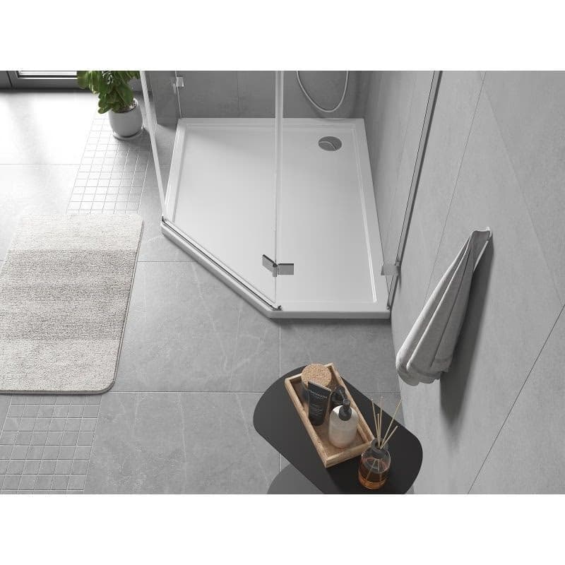 MEXEN - Flow päťboká sprchová vanička slim ľavá 90 x 80, biela lesk 46P108090L 4