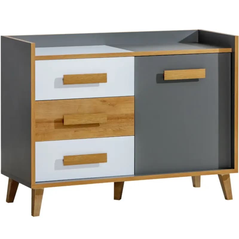 Komoda W6 Werso Riviera/Biely/Antracit 1