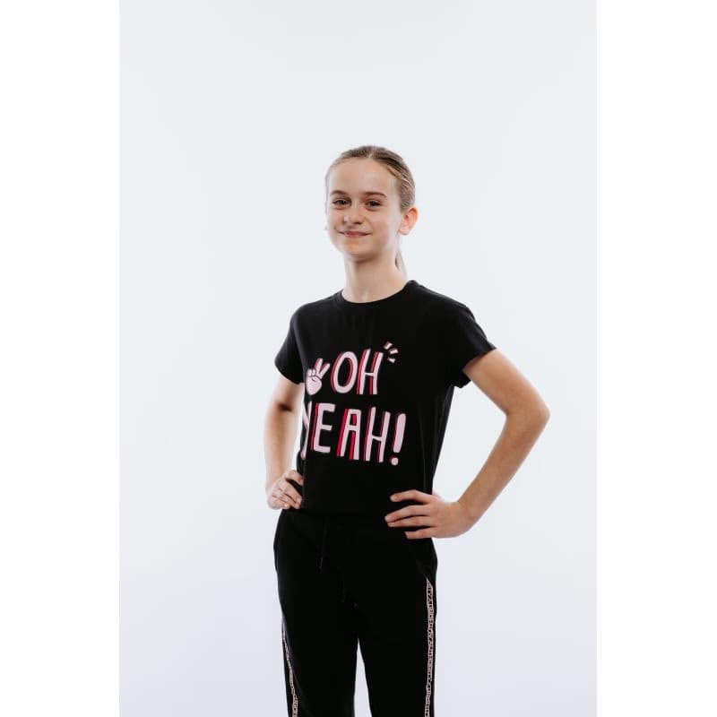 Dievčenské tričko s krátkym rukávom AUTHORITY KIDS T-COL G black 2