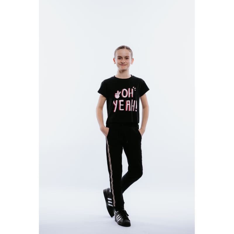 Dievčenské tričko s krátkym rukávom AUTHORITY KIDS T-COL G black 4
