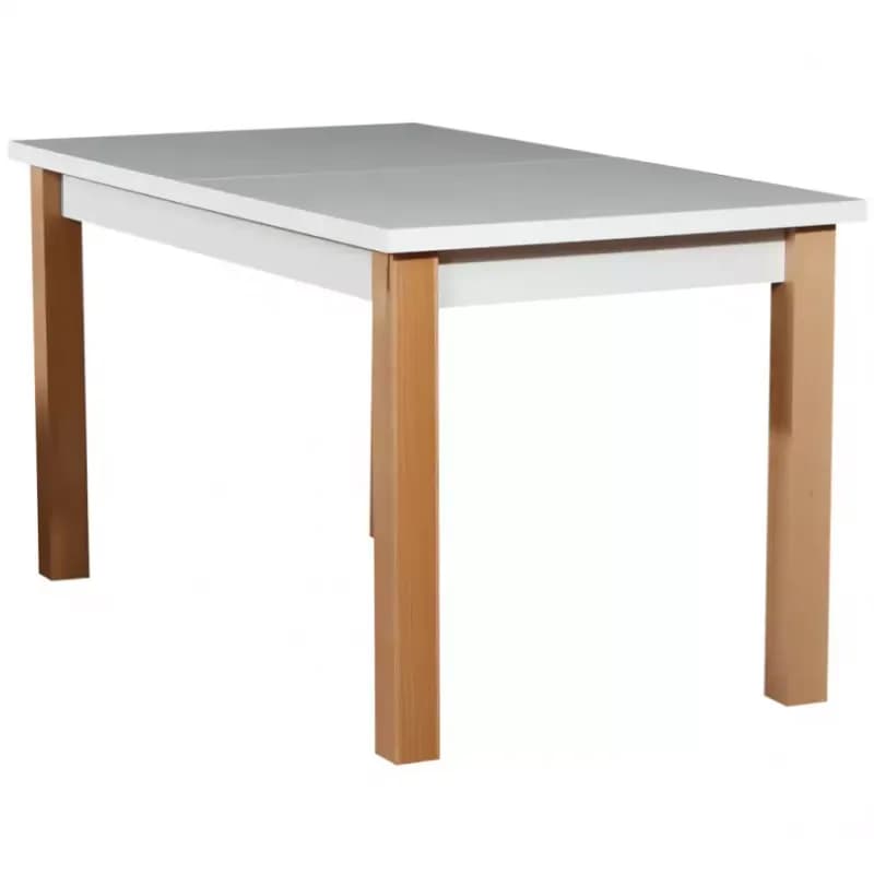 Rozkladací stôl  ST28 140/180x80cm biely/buk 1