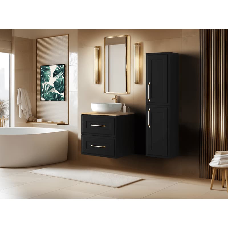 Elvisia Skrinka pod umývadlo CLASSIC Black | 60 cm 3