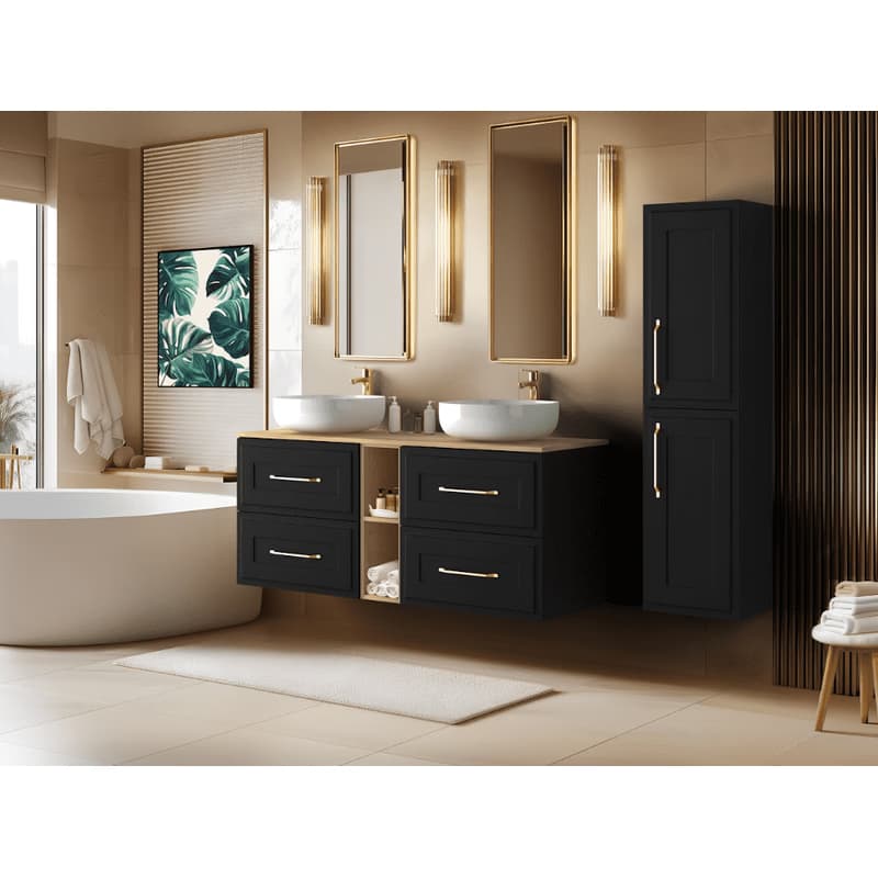 Elvisia Skrinka pod umývadlo CLASSIC Black | 60 cm 4