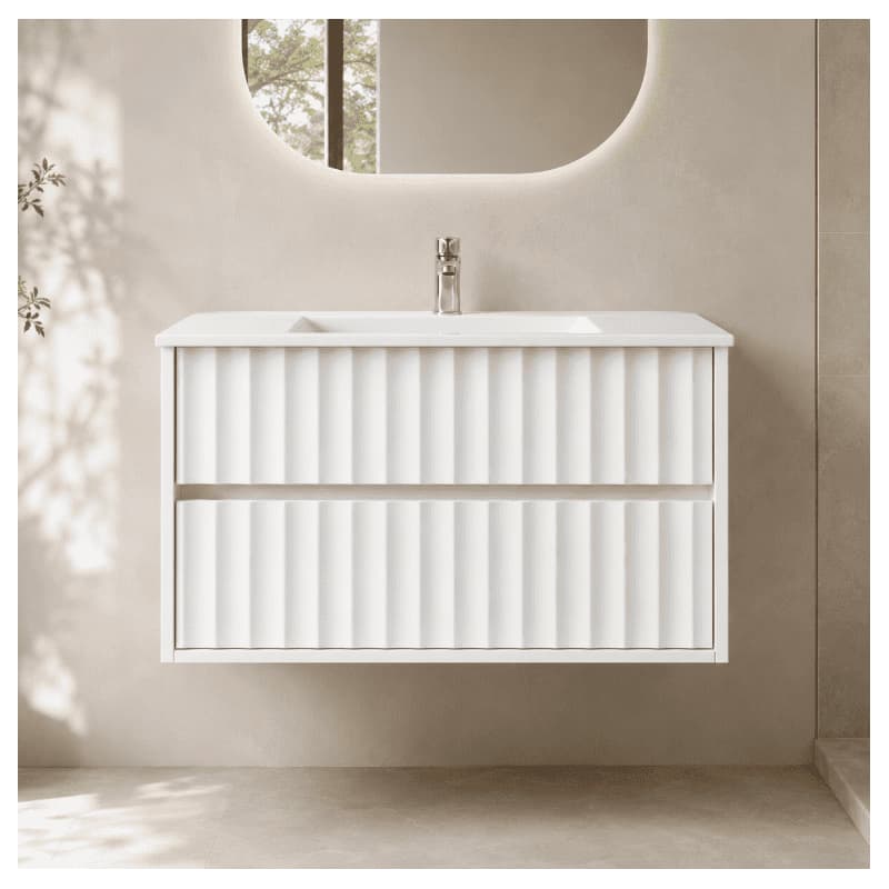 Elvisia Kúpeľňová skrinka s umývadlom NOA White U80 | 80 cm