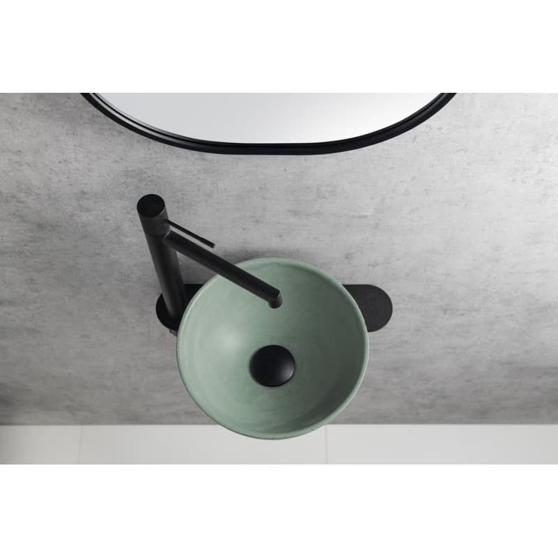 SAPHO - MINOR betónové umývadlo na dosku, priemer 26cm, zelená mat MR26023 3