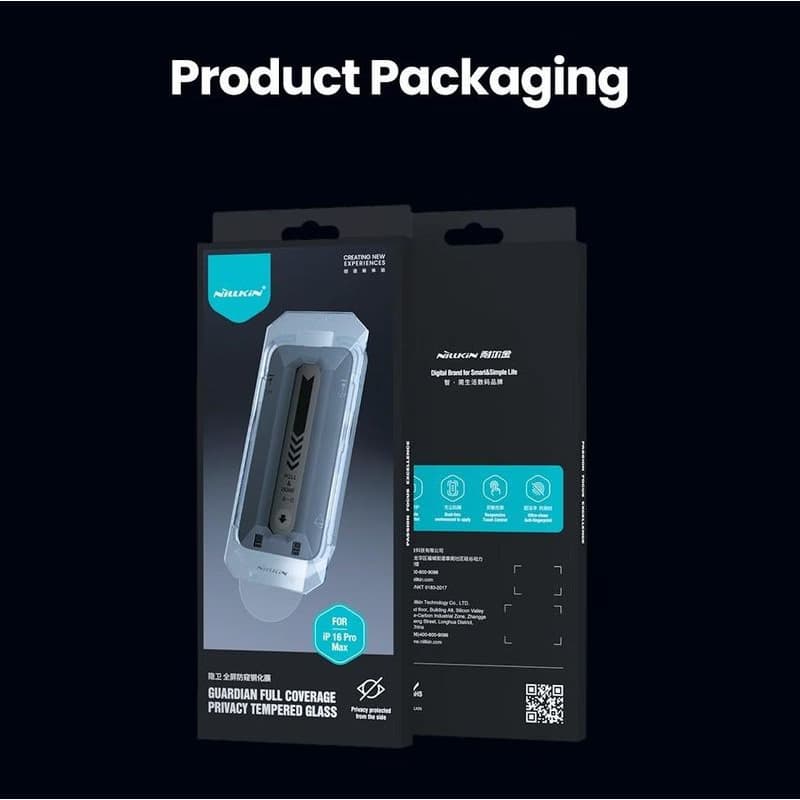 Nillkin Tvrdené Sklo 0.25mm Guardian 2.5D pre Apple iPhone 16 Pro Max Black 6