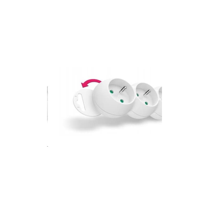 CONNECT IT predlžovací kábel 230V, 5 zásuviek, 2 m, bez vypínača (biely) 2