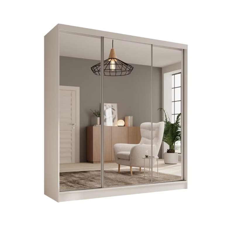 ArtAdrk Šatníková skriňa TOLA | biela 200 cm 1
