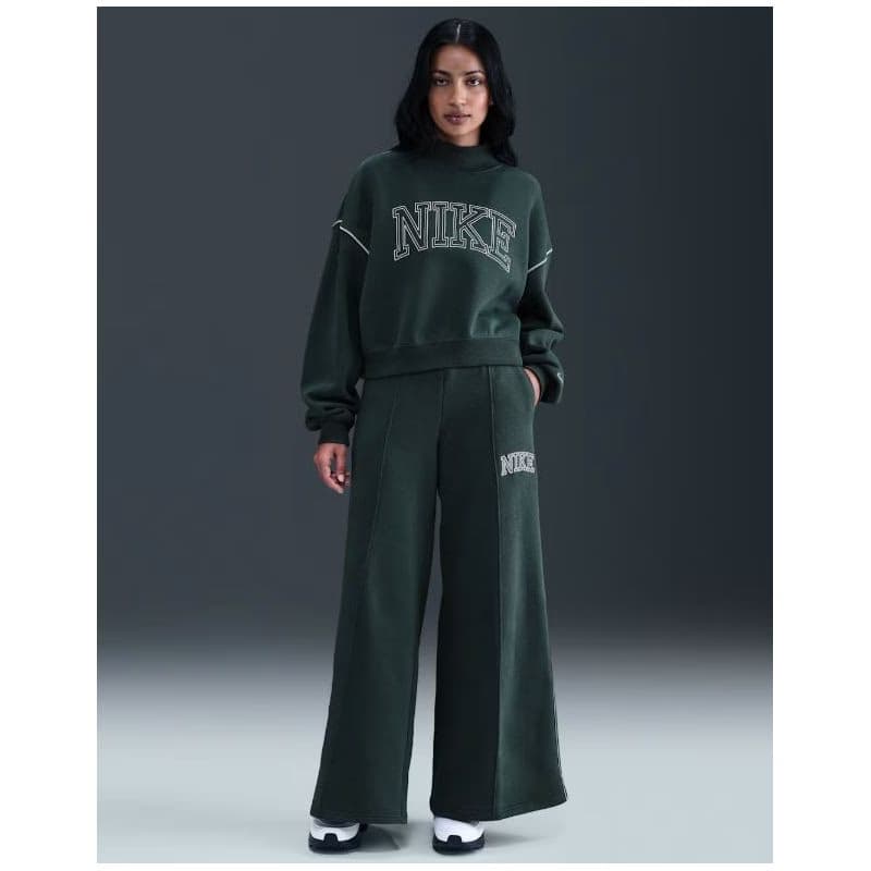 Dámske tepláky NIKE W NSW PHNX FLC LOGO WIDE LEG SEAWEED 2