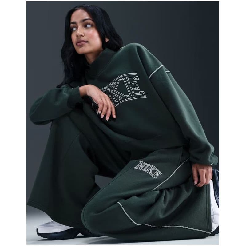 Dámske tepláky NIKE W NSW PHNX FLC LOGO WIDE LEG SEAWEED 4