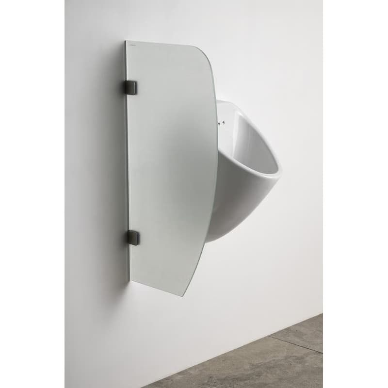 SAPHO - Deliaca stena medzi pisoáre 80x40 cm, mliečne sklo 2502-05 5