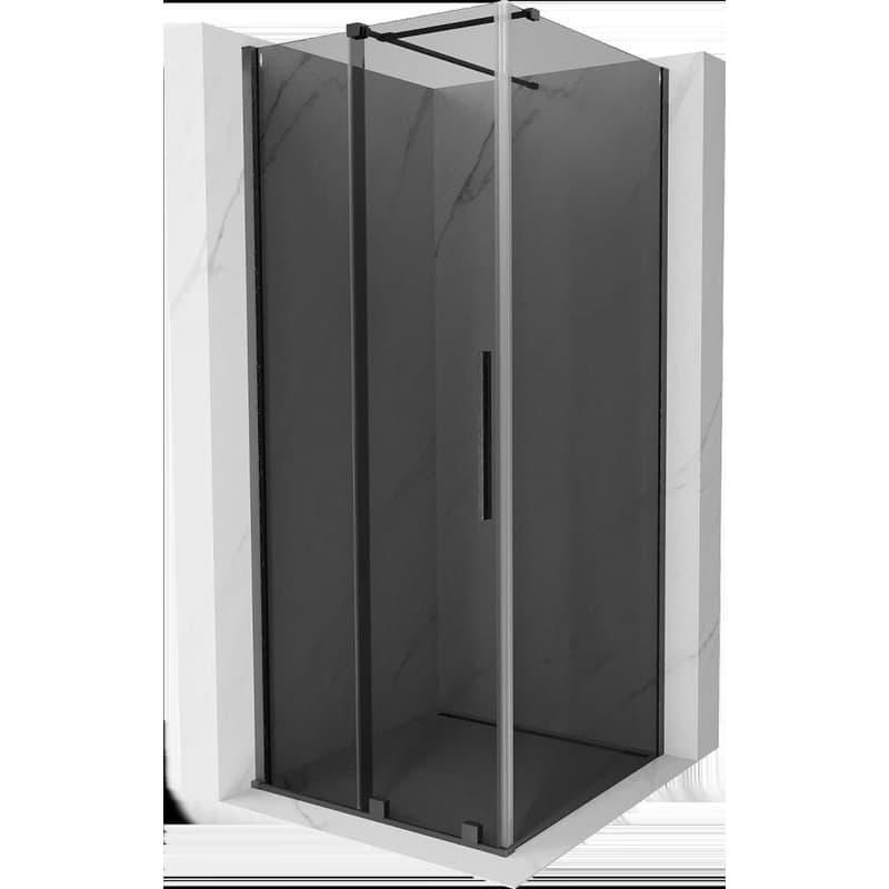 MEXEN/S - Velár sprchovací kút, posuvné dvere 100 x 100, grafit, grafit kartáčovaná 871-100-100-41-66