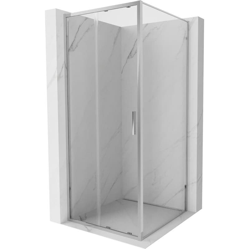MEXEN/S - Exo sprchovací kút, posuvné dvere 90 x 90, transparent, chróm 8151-090-090-01-00