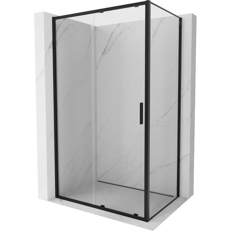 MEXEN/S - Exo sprchovací kút, posuvné dvere 100 x 70, transparent, čierna 8151-100-070-70-00