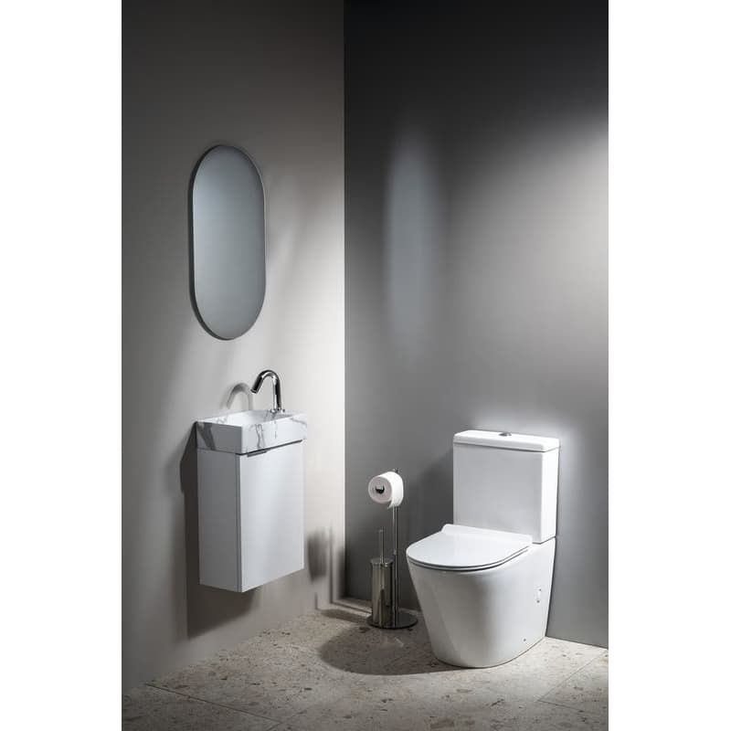 SAPHO - MARGITHA keramické umývadlo 38x22cm, otvor pro batériu vpravo, carrara MGT38217 3