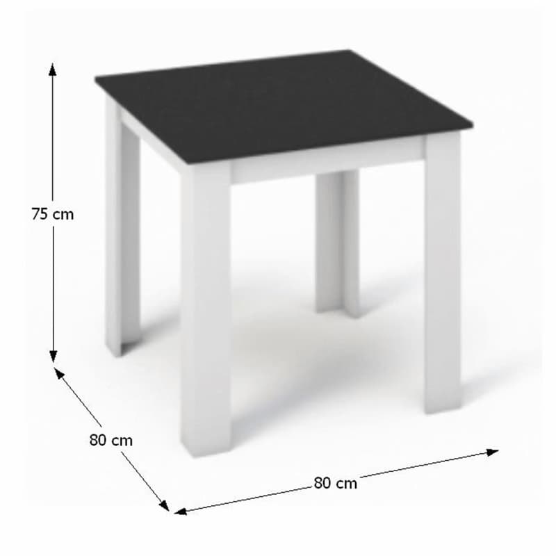 Jedálenský stôl 80x80 KRAZ Tempo Kondela 3