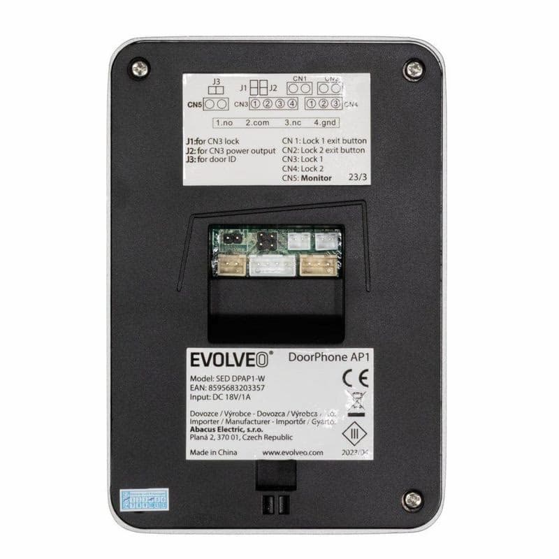 EVOLVEO DoorPhone AP1-2, drôtový videotelefón s aplikáciou, biely 5