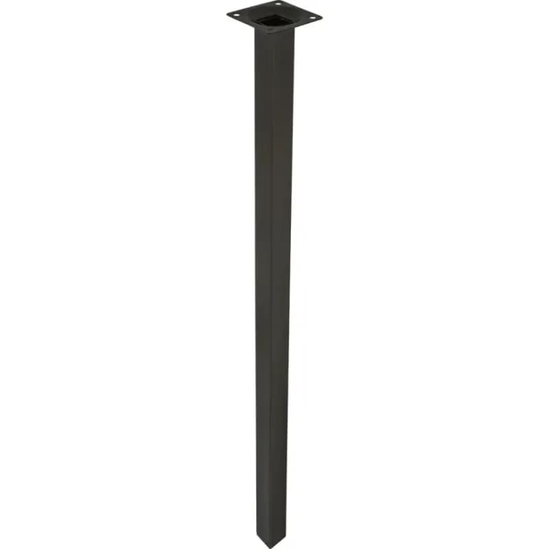 Štvorcová nábytková noha 70 cm čierna