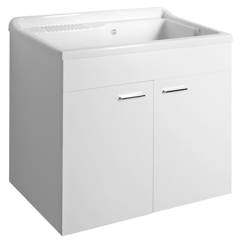 AQUALINE - Plastová výlevka so skrinkou 80x50 cm, vrátane sifónu PI8050-1 1