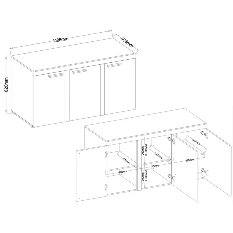 ArtLemp Komoda SUMBA 3F | biela 5