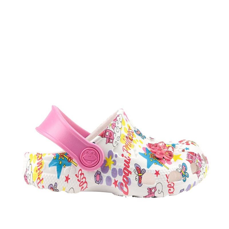 Detské kroksy (rekreačná obuv) COQUI Little frog white pink 2