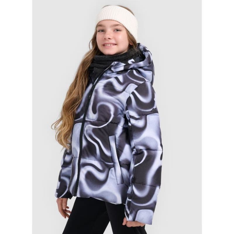 Dievčenská lyžiarska bunda 4F JUNIOR TECHNICAL JACKET F0826-4FJWAW25TTJAF0826-91A-MULTICOLOUR 1 ALLOVER 2