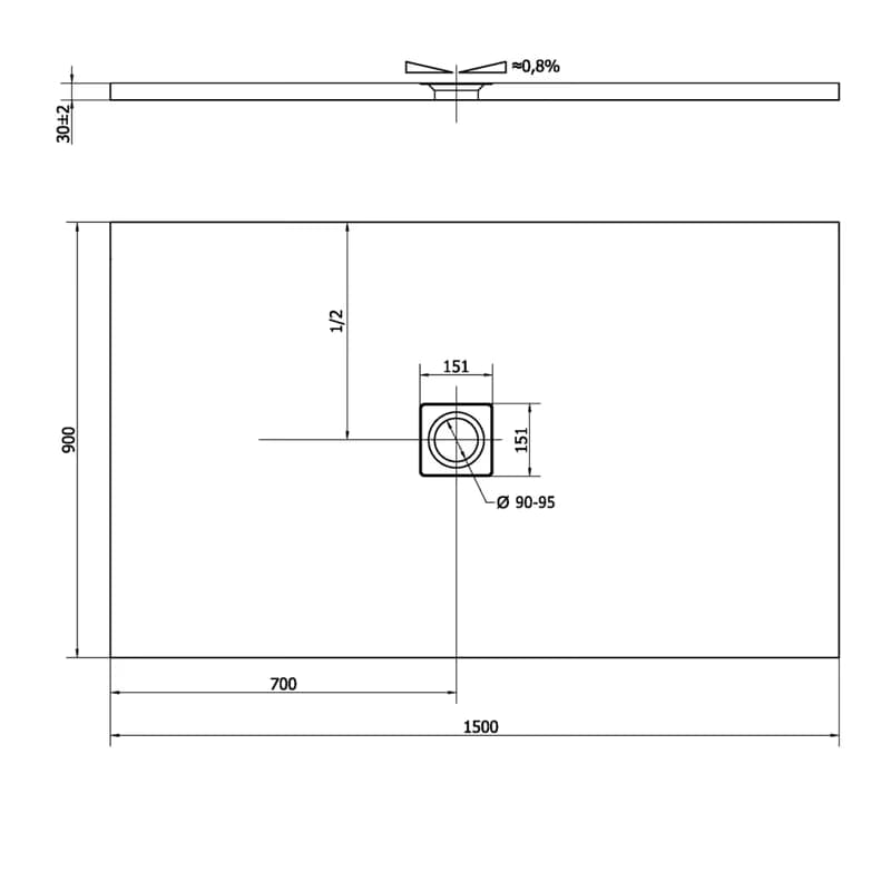 POLYSAN - FLEXIA sprchová vanička z liateho mramoru s možnosťou úpravy rozmeru 150x90cm 72898 2