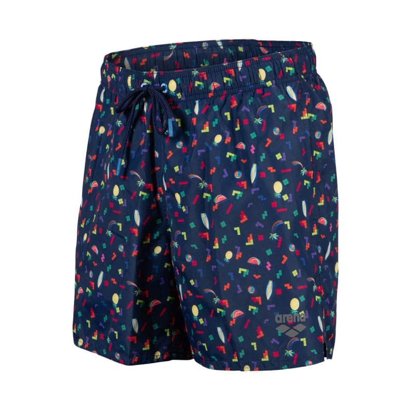 Pánske plavky ARENA MENS BEACH BOXER ALLOVER-750-navy multi 5