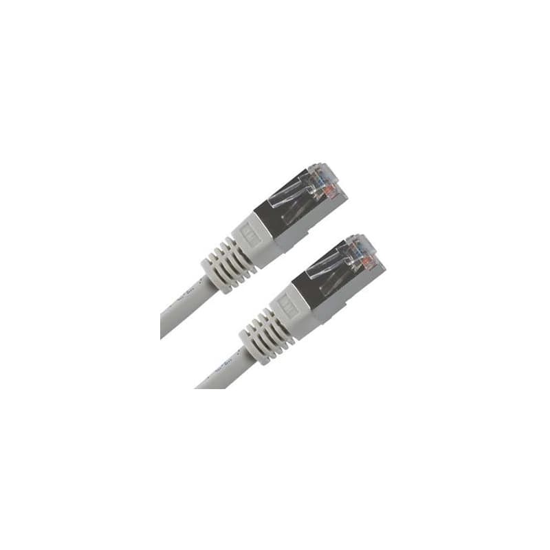 Síťový LAN kábel FTP patchcord, Cat.5e, RJ45 samec - RJ45 samec, 50 m, tienený, sivý, economy, DOPRODEJ 1